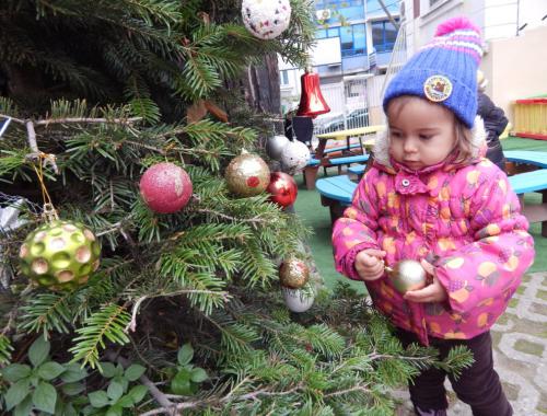 Коледна елхичка в двора